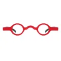 Halia - Round Red-Black Reading Glasses for Men & Women