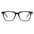 Telos - Square Black-silver Reading Glasses for Men