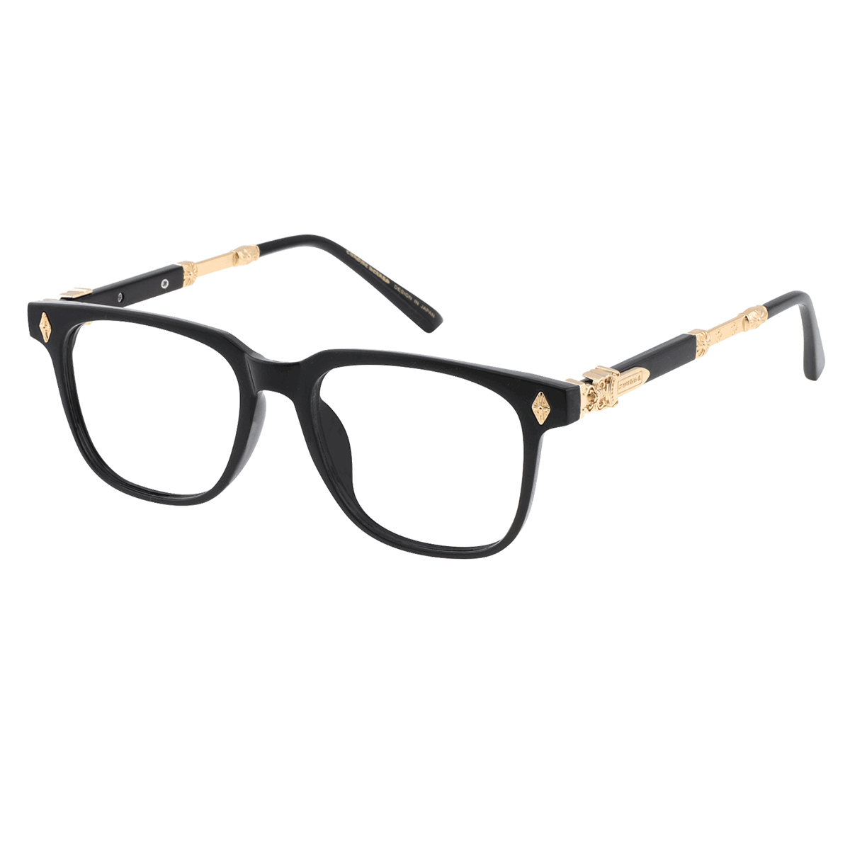 Telos - Square Black-gold Reading Glasses for Men