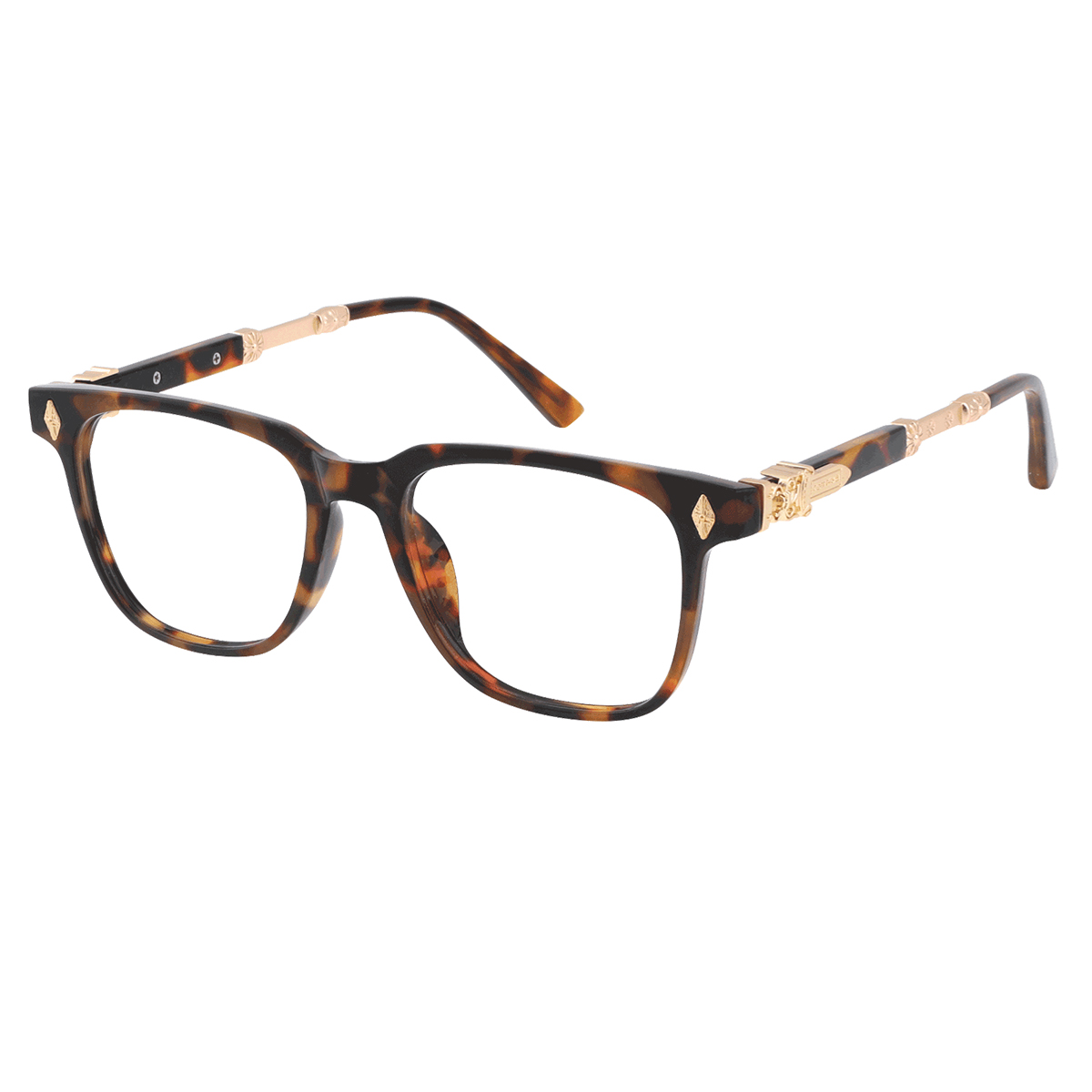 Telos - Square Demi-gold Reading Glasses for Men