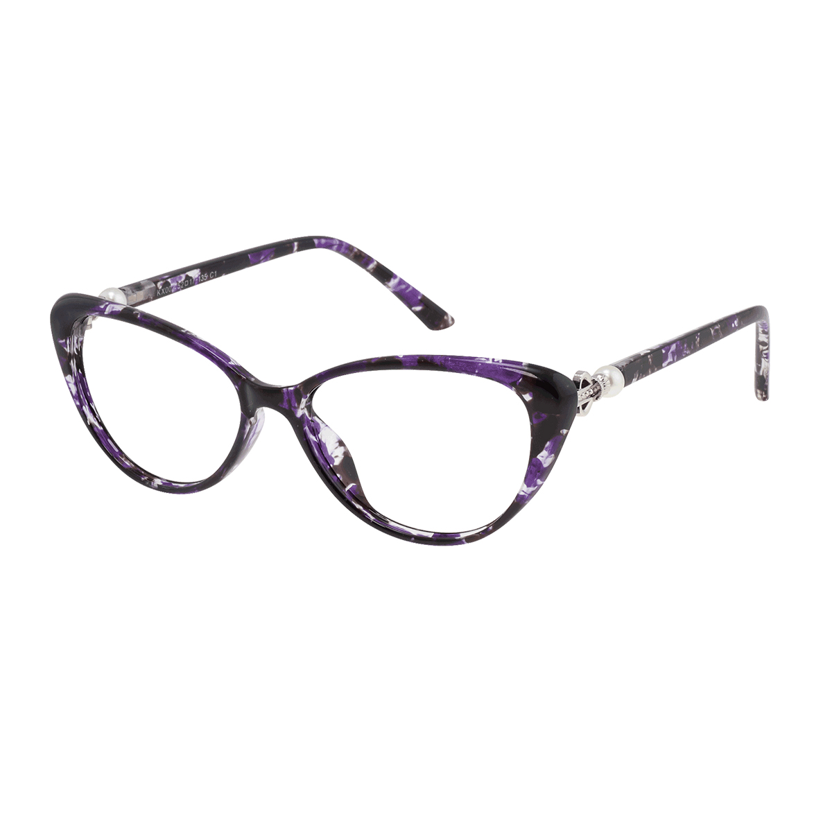 Lydia - Cat-eye Purple-Black Reading Glasses for Women