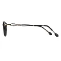 Aileen - Oval Transparent purple Reading Glasses for Women