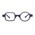 Meeks - Geometric Blue Reading Glasses for Men & Women
