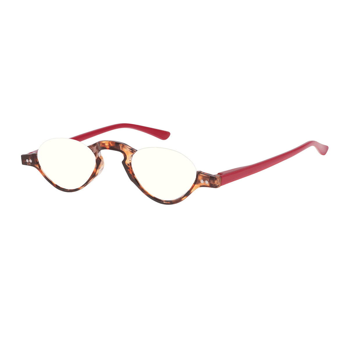 Athos - Oval Red-Demi Reading Glasses for Men & Women