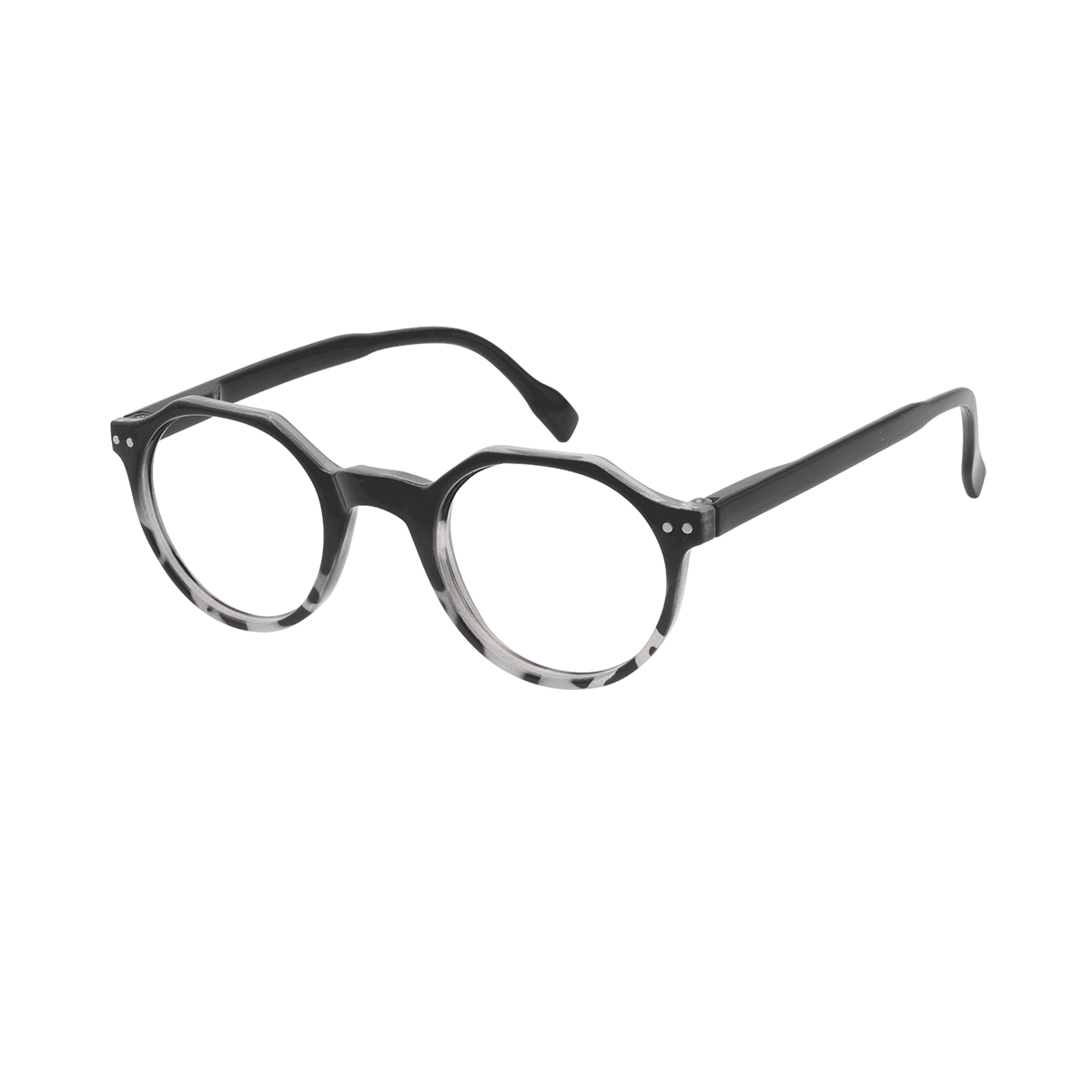 Ceos - Round Gradient-Black Reading Glasses for Men & Women