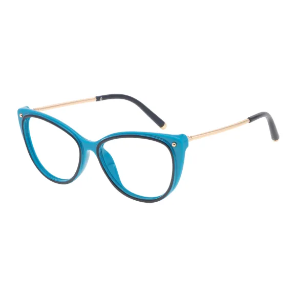 cat-eye blue reading glasses