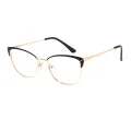 Carolyn - Browline Pink-gold Reading Glasses for Women