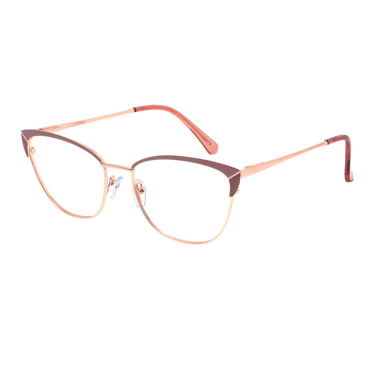 Carolyn - Browline Wine-gold Reading Glasses for Women