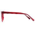 Briseis - Cat-eye Transparent-Red Reading Glasses for Women