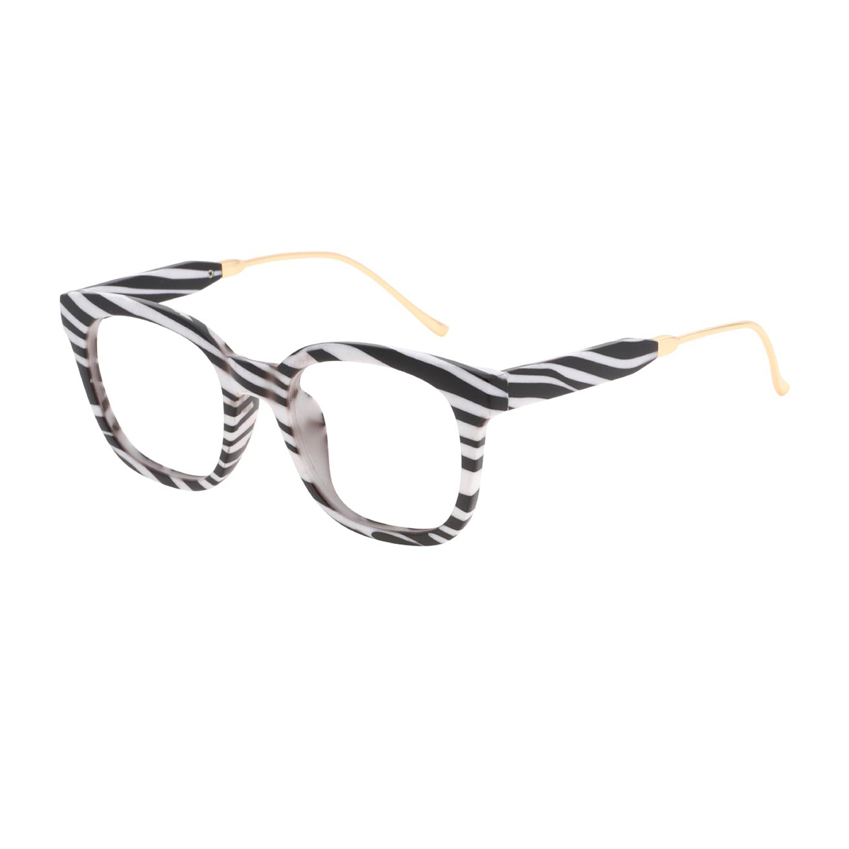 Amasis - Square Zebra-Stripe Reading Glasses for Men & Women