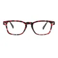 Moore - Square Red-Demi Reading Glasses for Men & Women