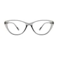 Catherine - Cat-eye Gray-Gold Reading Glasses for Women