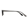 Alns - Rectangle Black-Gray Reading Glasses for Men & Women