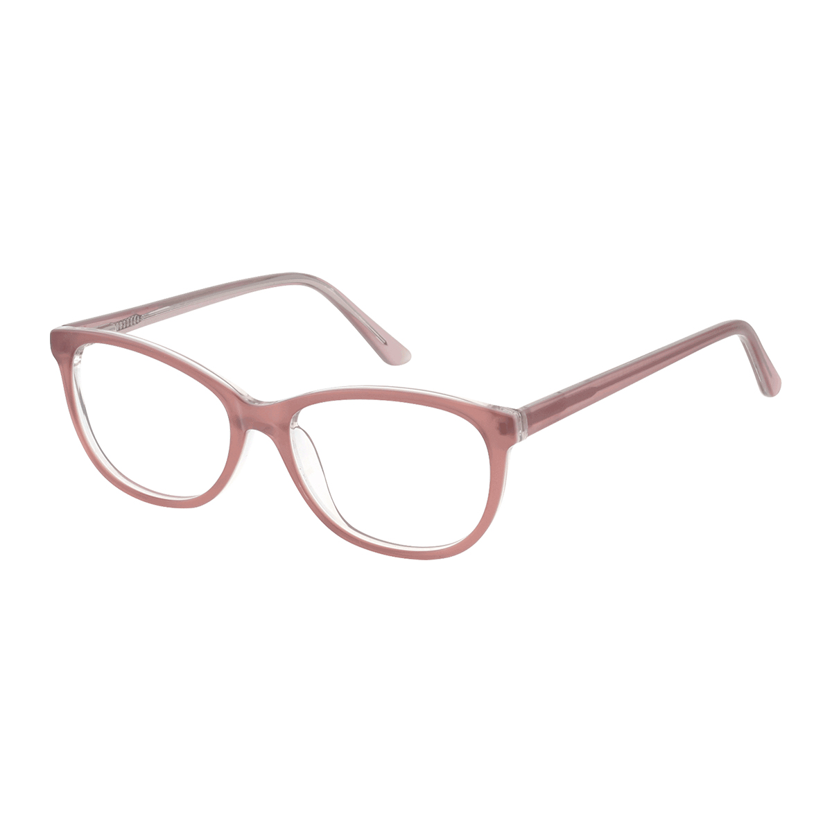 May - Oval Transparent-Pink Reading Glasses for Women