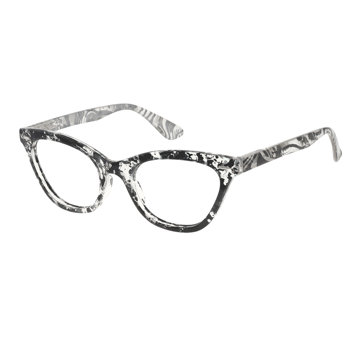 Dyme - Cat-eye Black-Demi Reading Glasses for Women