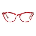 Dyme - Cat-eye Red-Demi Reading Glasses for Women