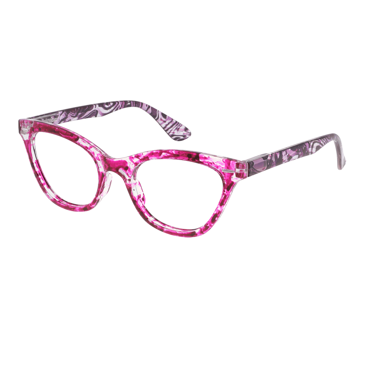 Dyme - Cat-eye Pink-Demi Reading Glasses for Women
