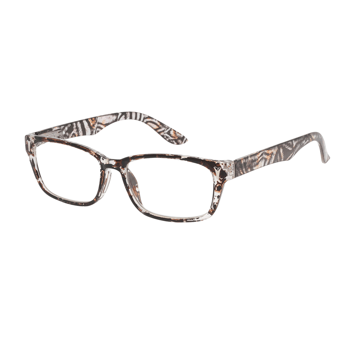 Biton - Square Tiger-Pattern Reading Glasses for Men & Women