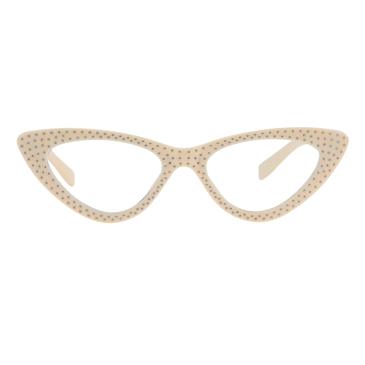 cat-eye cream-colored reading-glasses