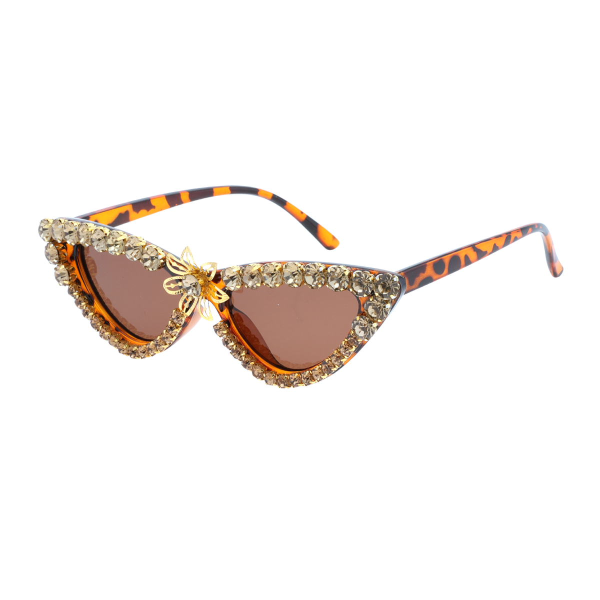 Mares - Cat-eye Tawny-diamonds Reading Glasses for Women