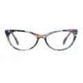 Ally - Cat-eye Black-Blue Reading Glasses for Women