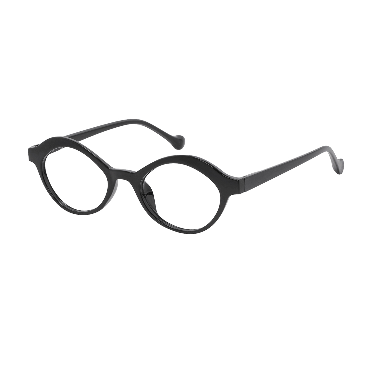 Candace - Oval Black Reading Glasses for Women