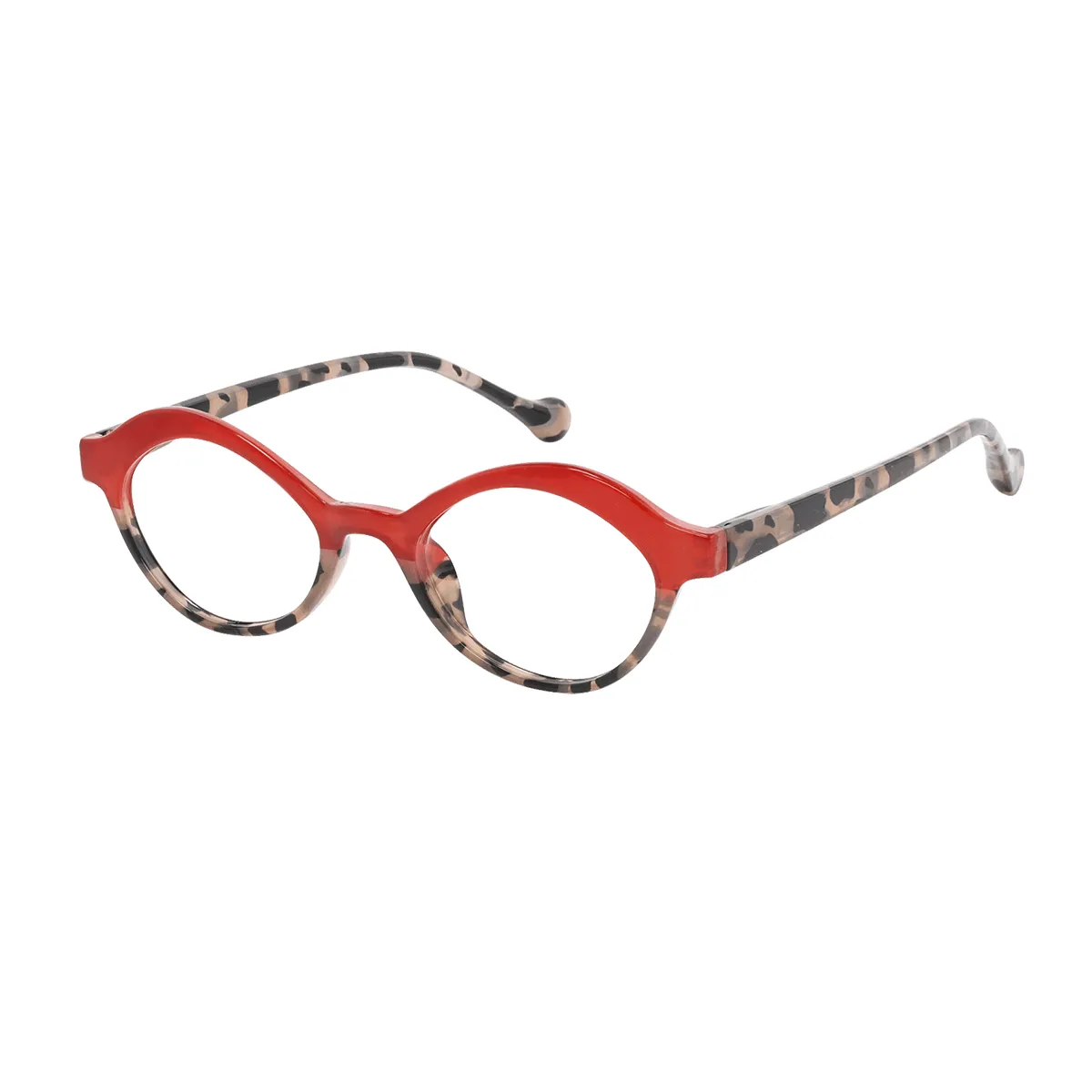 Vintage Oval Red-Demi Reading Glasses for Women