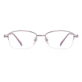 Oeta - Rectangle Pink Reading Glasses for Women