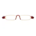 Tribus - Rectangle Red Reading Glasses for Men & Women