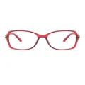 Audsley - Rectangle Red Reading Glasses for Women