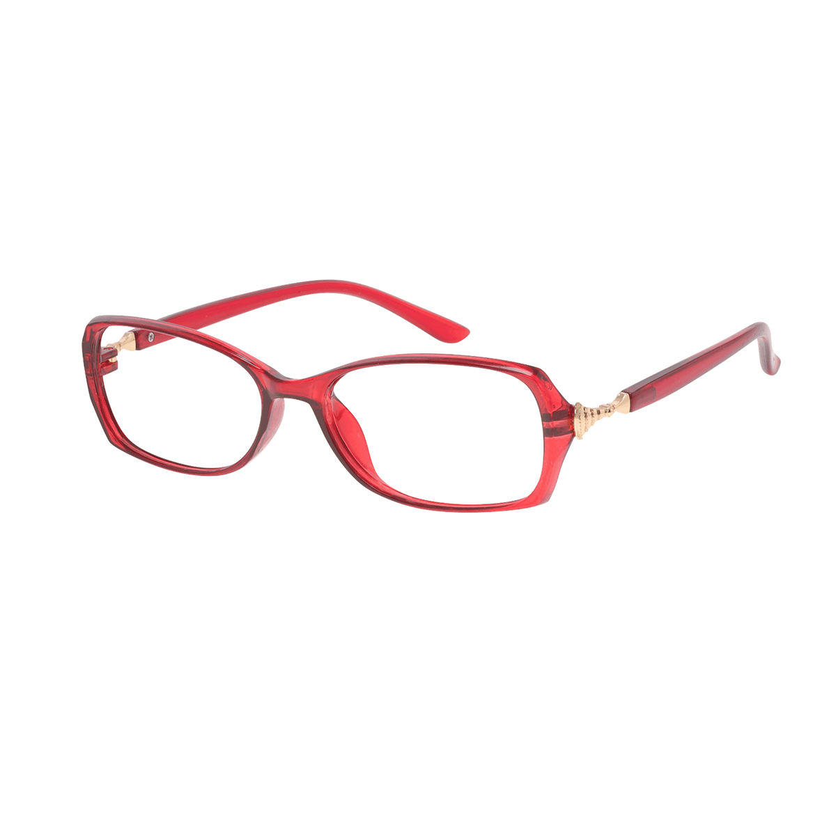 Audsley - Rectangle Red Reading Glasses for Women