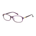 Thelma - Rectangle Purple Reading Glasses for Women