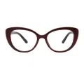 Eleusis - Cat-eye Wine-Demi Reading Glasses for Women