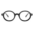 Ashplant - Round Black Reading Glasses for Men & Women