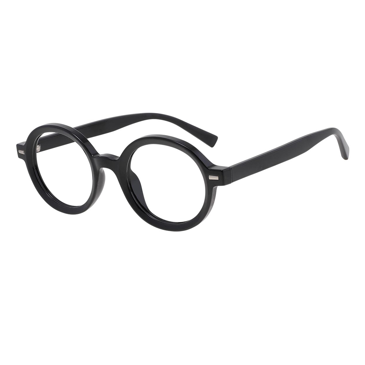 Ashplant - Round Black Reading Glasses for Men & Women