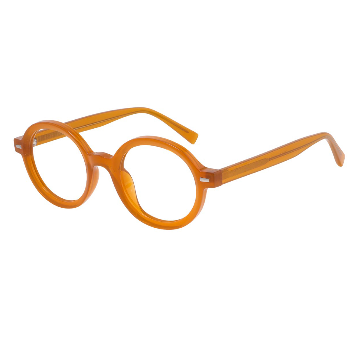 Ashplant - Round Orange Reading Glasses for Men & Women