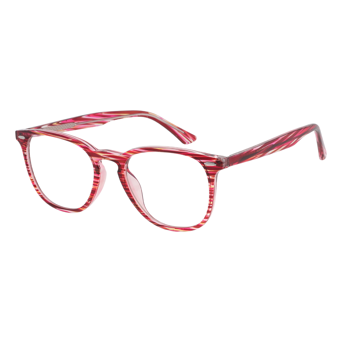 Nicolette - Square Red-Strip Reading Glasses for Men & Women