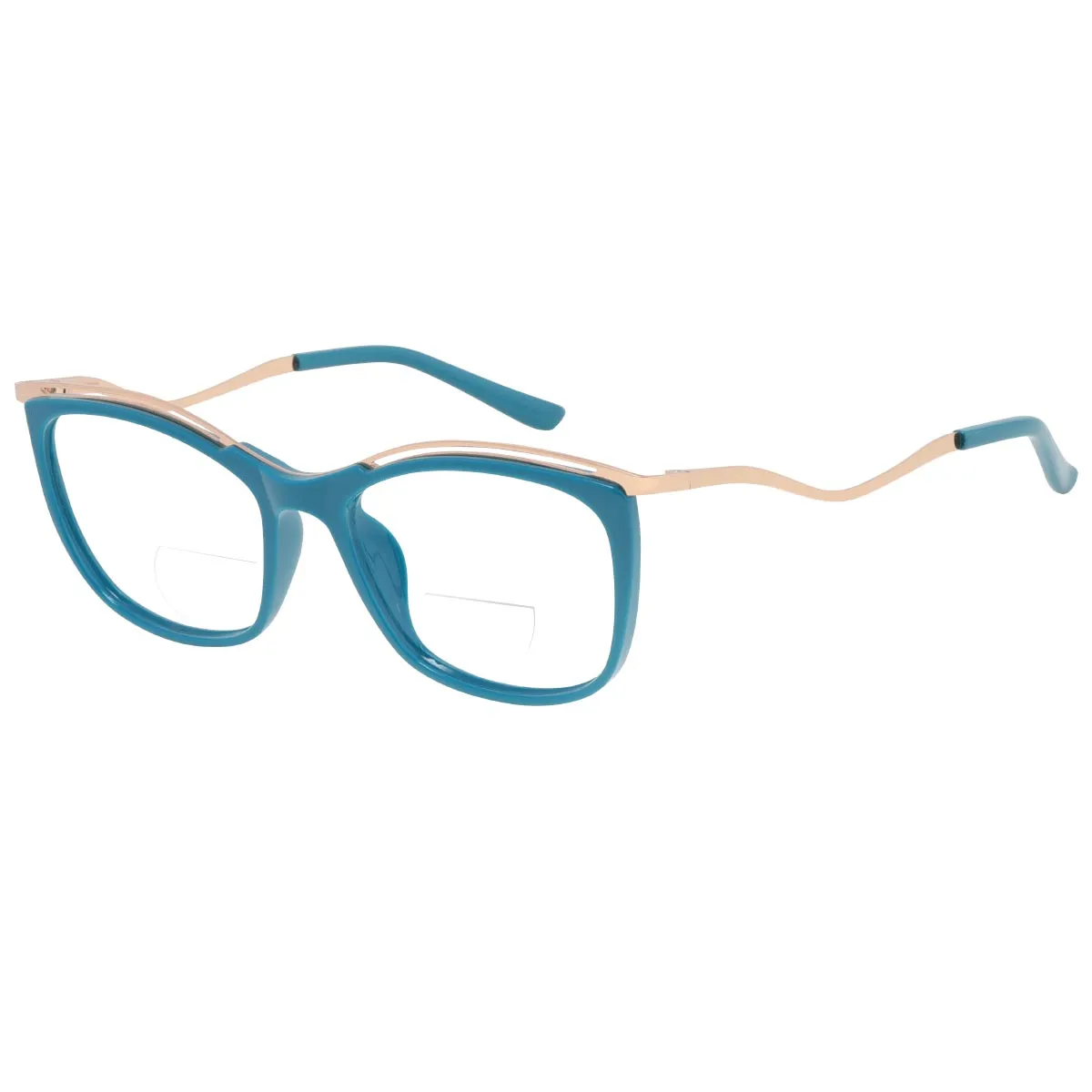Fashion Square Blue Reading Glasses for Women