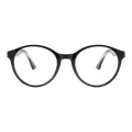 Delium - Round Black Reading Glasses for Women