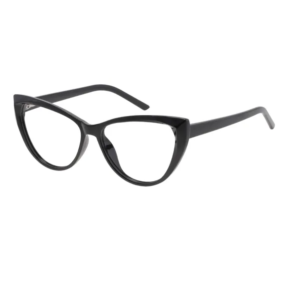 cat-eye black reading glasses
