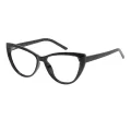Lottie - Cat-eye Black Reading Glasses for Women