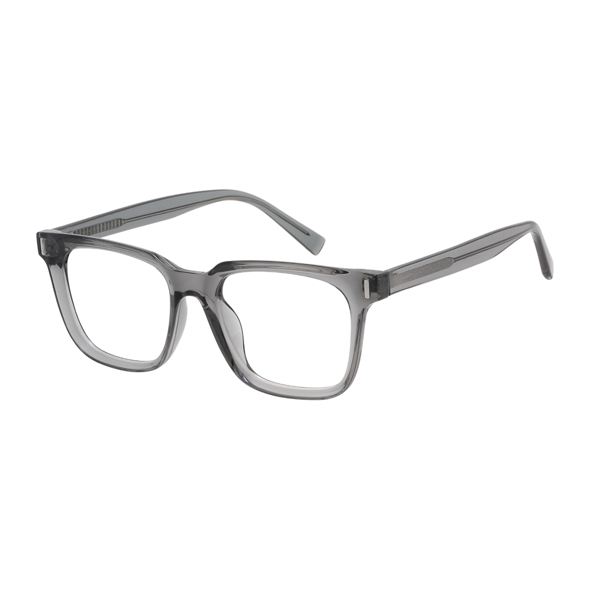 Clarice - Square Gray Reading Glasses for Men & Women