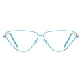 Hebe - Cat-eye Silver Reading Glasses for Women