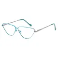 Hebe - Cat-eye Silver Reading Glasses for Women