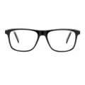Avery - Rectangle Transparent-Gray Reading Glasses for Men & Women
