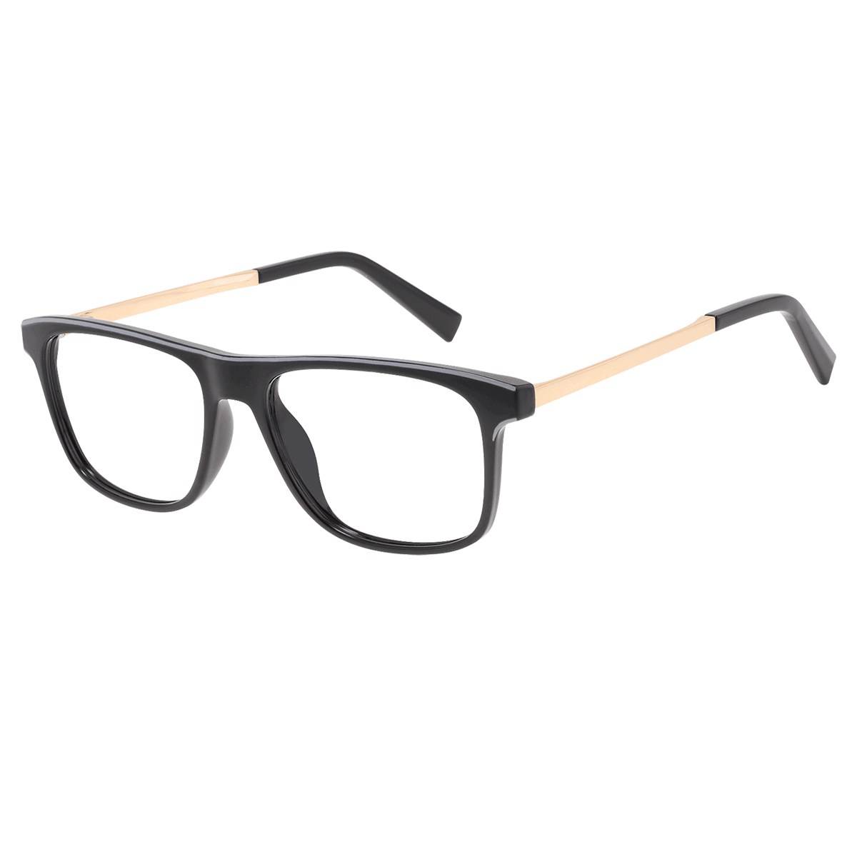 Avery - Rectangle Black-gold Reading Glasses for Men & Women