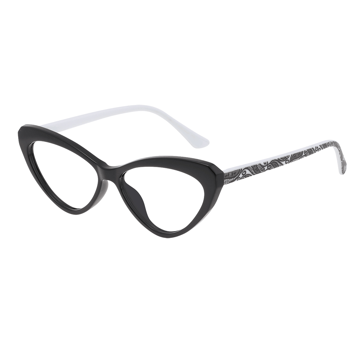 Pindus - Cat-eye Black Reading Glasses for Women