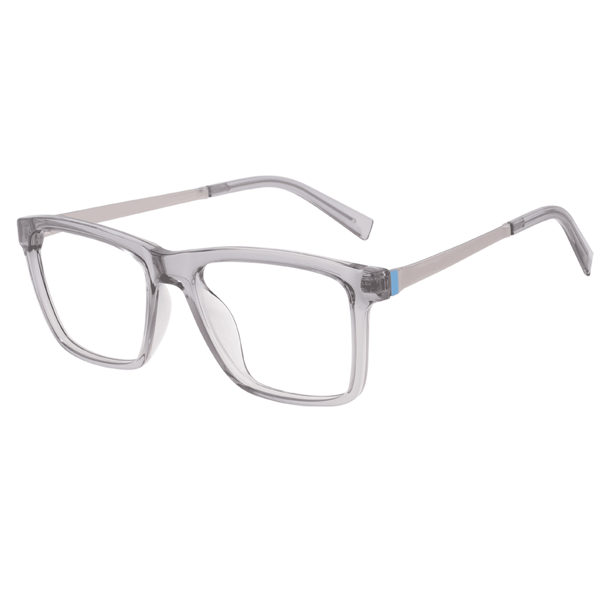 Aether - Square Transparent-Gray Reading Glasses for Men