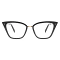 Cybebe - Cat-eye Black Reading Glasses for Women