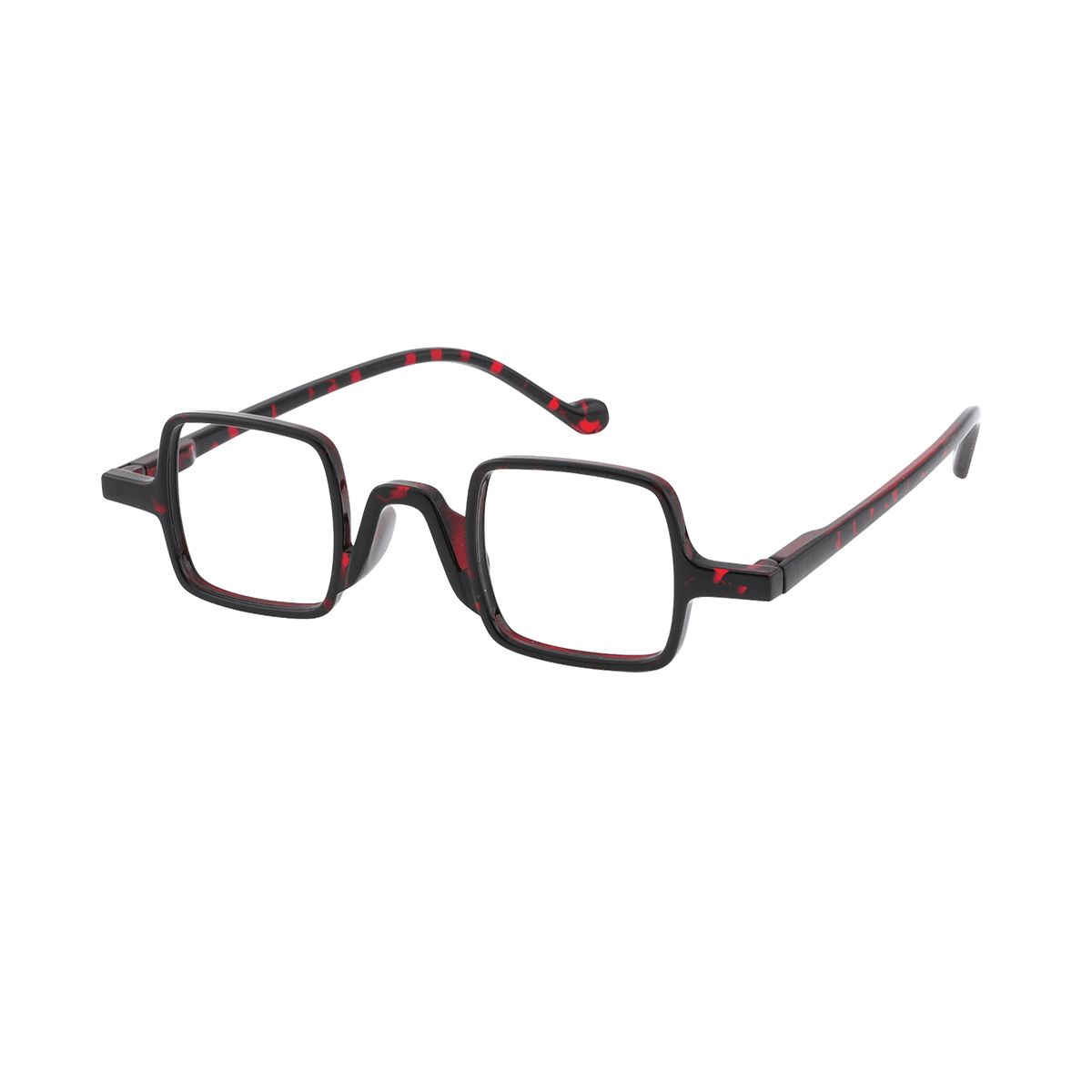 Amphlet - Square Red-Demi Reading Glasses for Men & Women